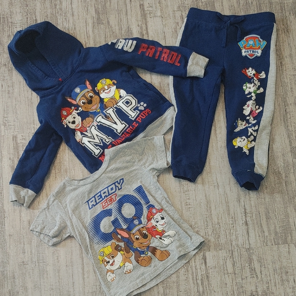 Paw Patrol Kids Blue and Gray Jogger Set 4t
